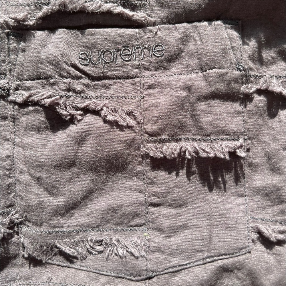 Supreme Ss23 Patchwork Button-Up Black Shirt, S - image 2